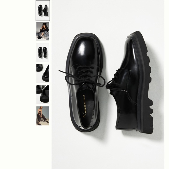 Anthropologie Shoes - Anthropologie The Rhys Genuine Leather Lace-Up Square-Toe Loafers